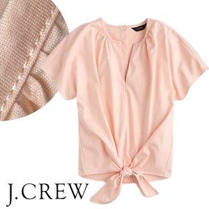 J. Crew Peach Tie Front | Button Up Back Top